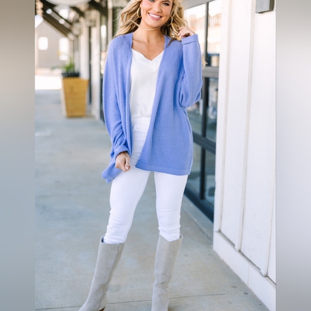 Elegant Blue Women's Cardigan